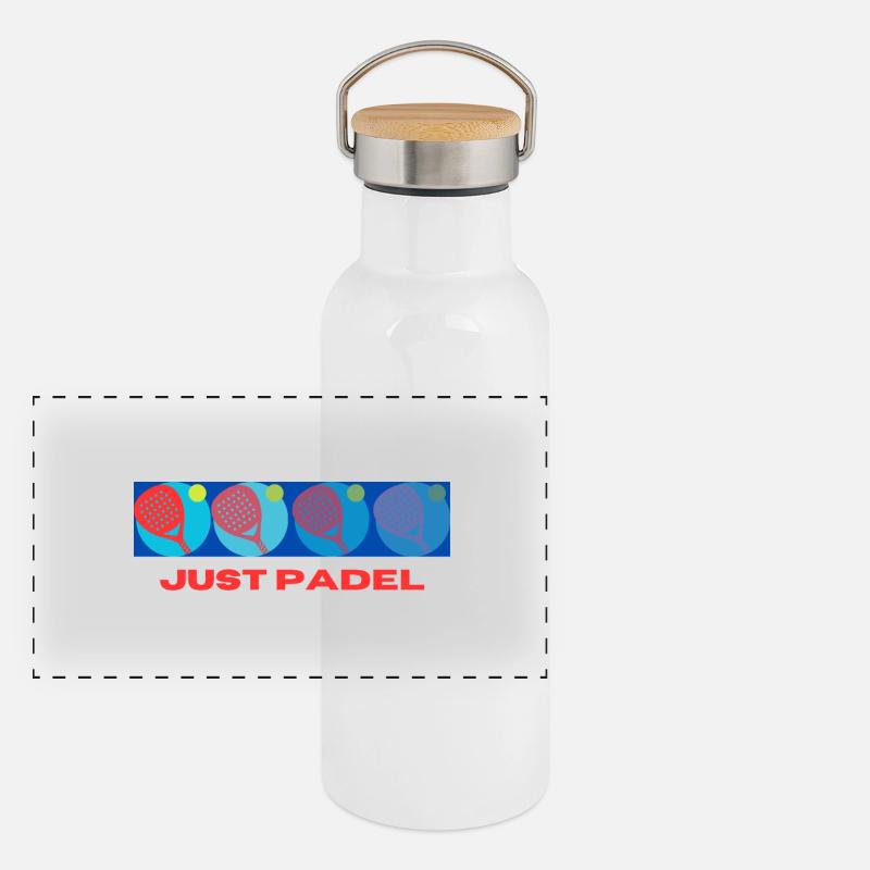 Just Hide Padel Panoramic Thermal Bottle with Bamboo Lid