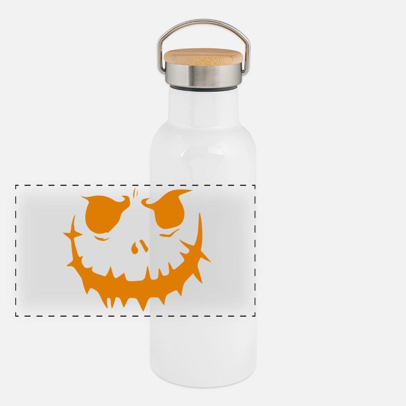 Pumpkin Grimace 2 Panoramic Thermal Bottle with Bamboo Lid