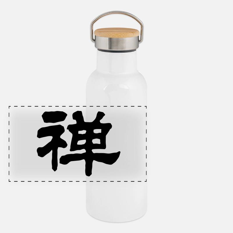 Mots chinois: Zen Gourde isotherme avec bouchon en bambou