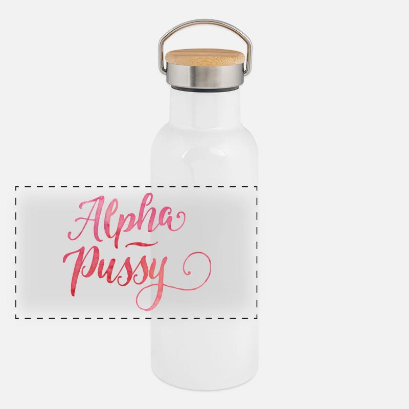 Pussy alpha Gourde isotherme avec bouchon en bambou