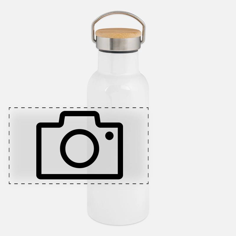 Kamera Panorama Thermosflasche mit Bambusdeckel