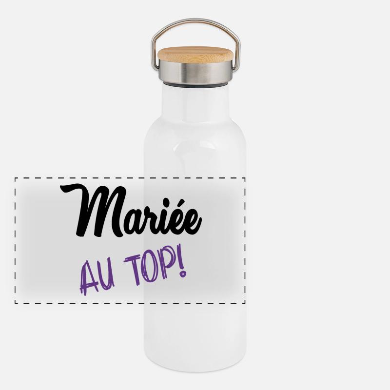 FUTURE MARIEE. EVJF. MARIEE Gourde isotherme avec bouchon en bambou