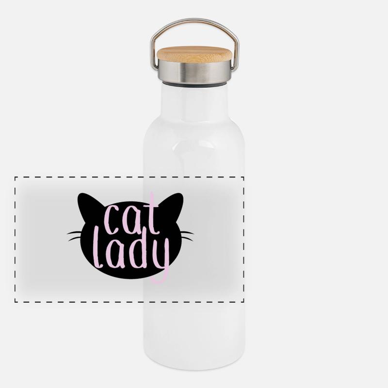 Cat Lady Panoramic Thermal Bottle with Bamboo Lid