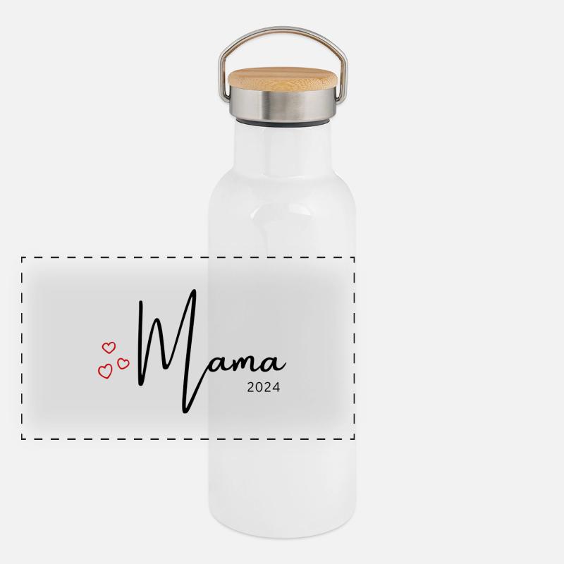 Mama 2024 Panorama Thermosflasche mit Bambusdeckel