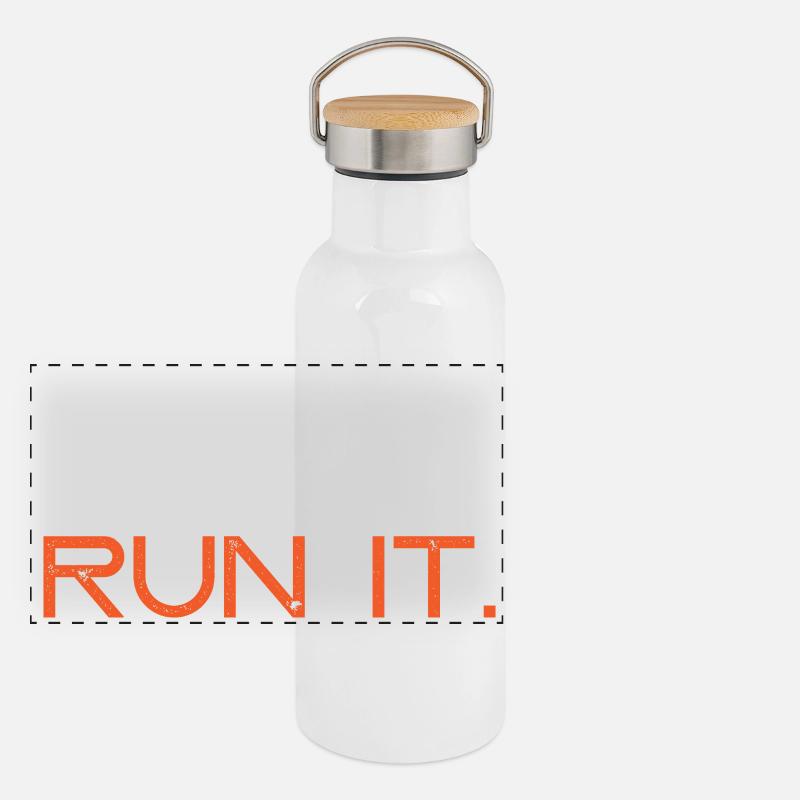 Führe es aus. Panorama Thermosflasche mit Bambusdeckel