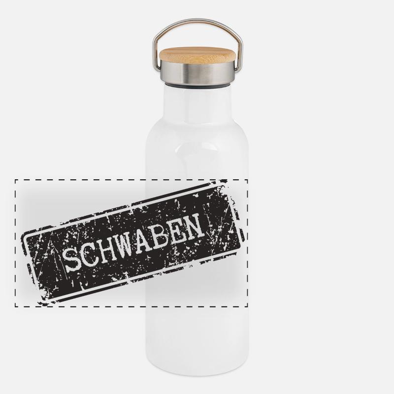 Panorama Thermosflasche mit Bambusdeckel