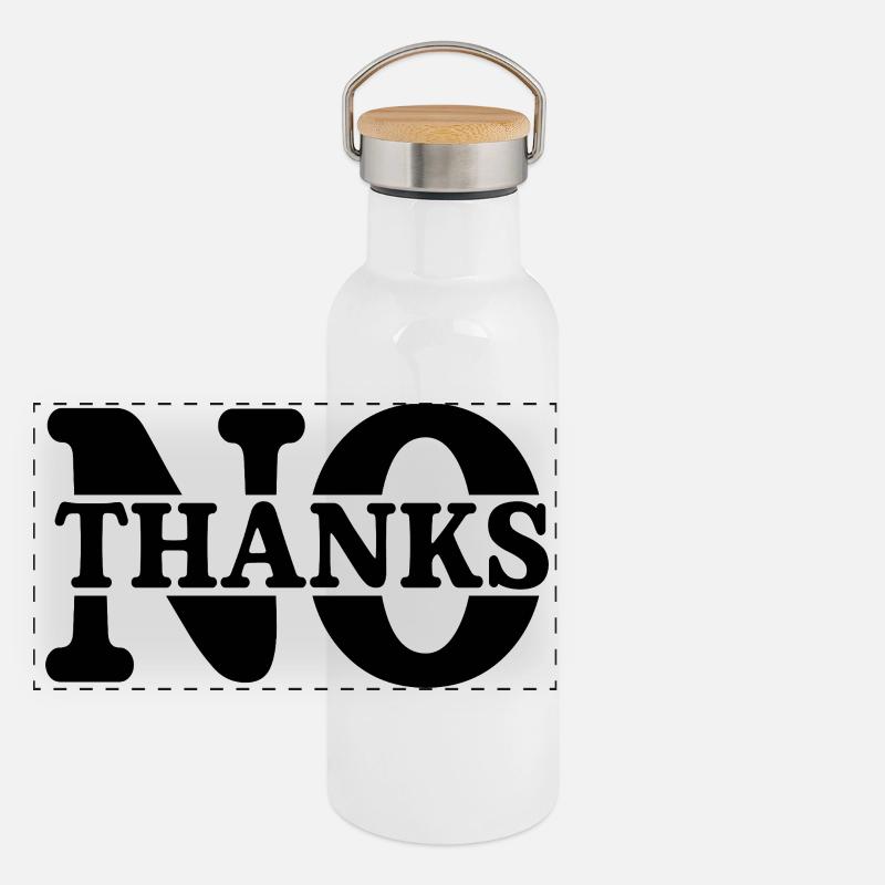 No Thanks Panorama Thermosflasche mit Bambusdeckel