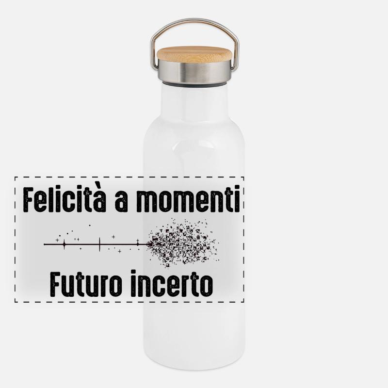 Panorama Thermosflasche mit Bambusdeckel