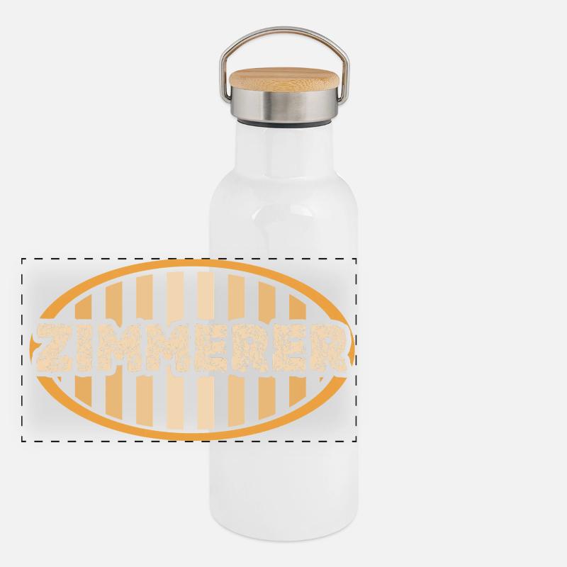 Gourde isotherme avec bouchon en bambou
