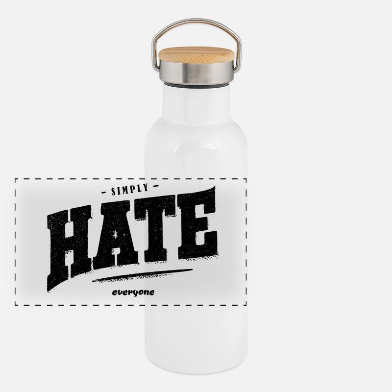 SImply hate everyone Panoramic Thermal Bottle with Bamboo Lid