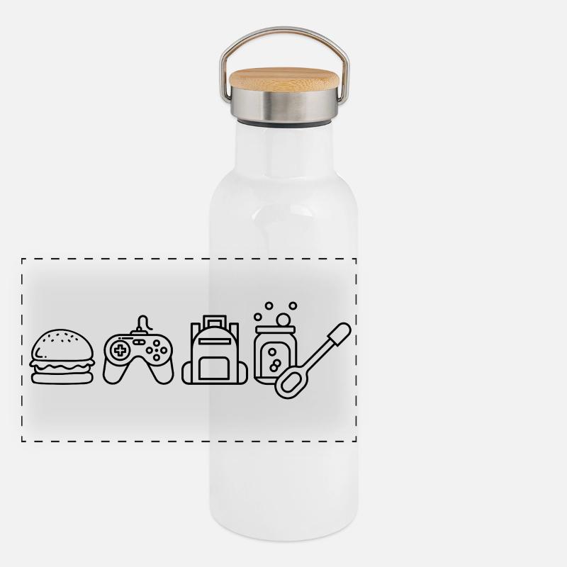 Icône de la vie d’enfant Gourde isotherme avec bouchon en bambou