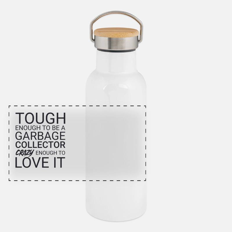 Garbage collector Crazy Panoramic Thermal Bottle with Bamboo Lid