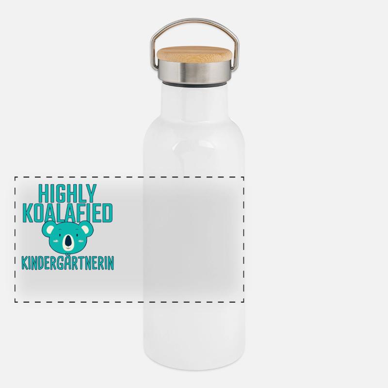 Enseignant de maternelle Koalafied Kindergarten Gourde isotherme avec bouchon en bambou