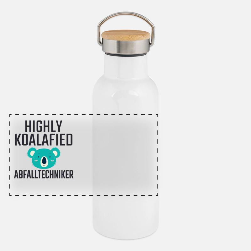 Technicien des déchets Koalafied Gourde isotherme avec bouchon en bambou