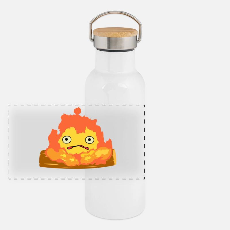 Calcifer Panorama Thermosflasche mit Bambusdeckel