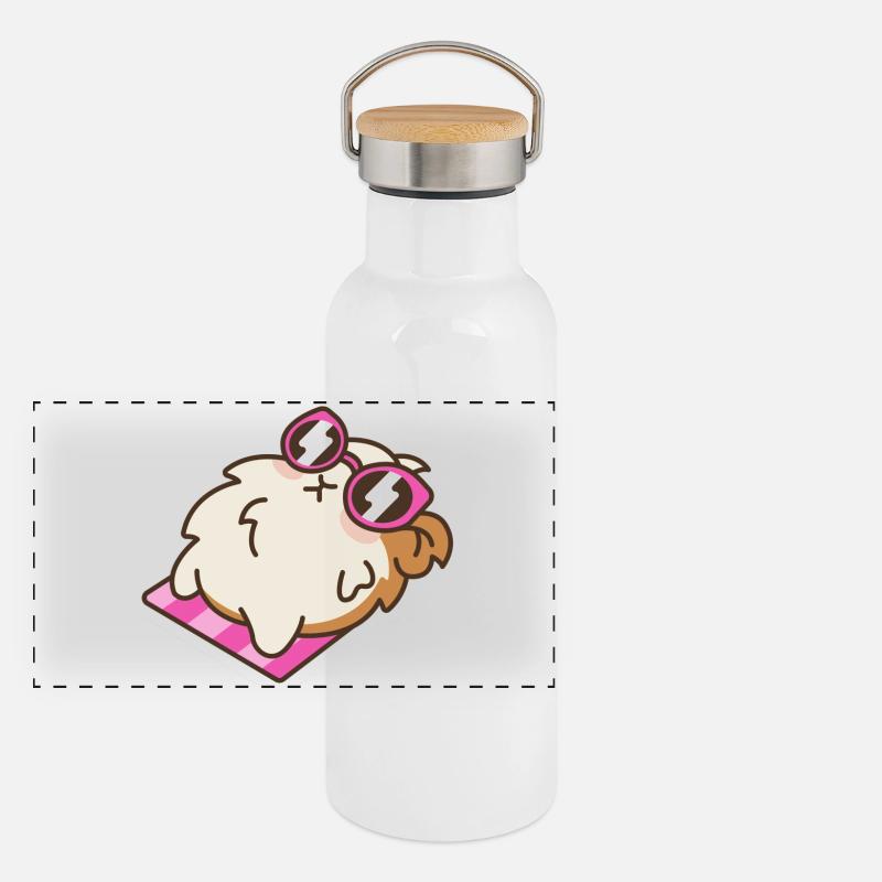 Gourde isotherme avec bouchon en bambou