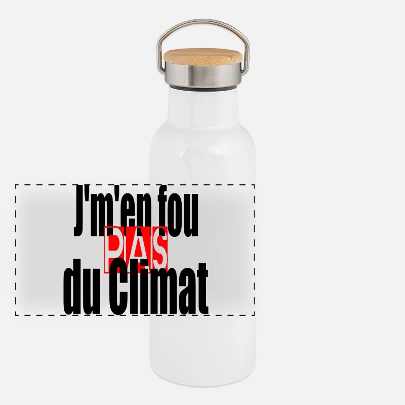climat Gourde isotherme avec bouchon en bambou