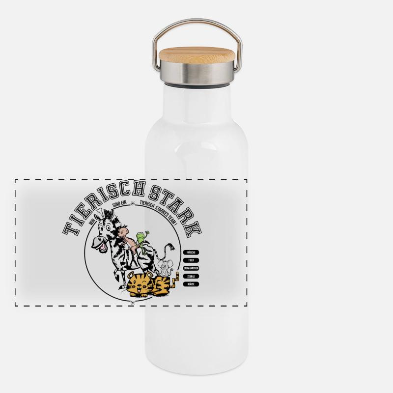Team-beastly strong Panoramic Thermal Bottle with Bamboo Lid