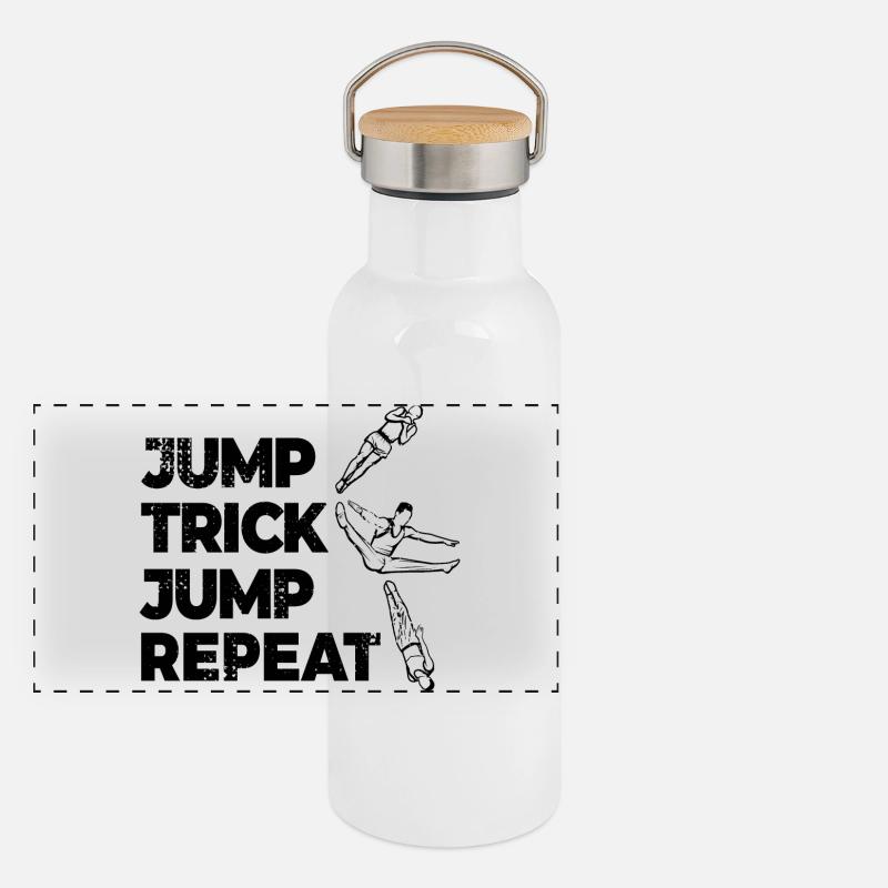 Répétition de trampoline Gourde isotherme avec bouchon en bambou