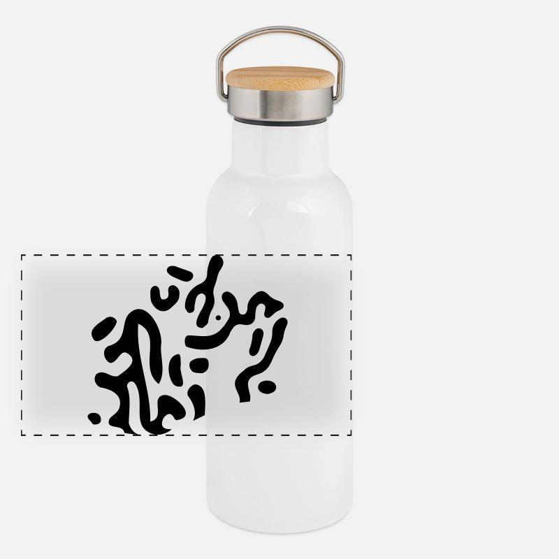 turing pattern Muster | tigerlook | Vectorgraphic Panorama Thermosflasche mit Bambusdeckel