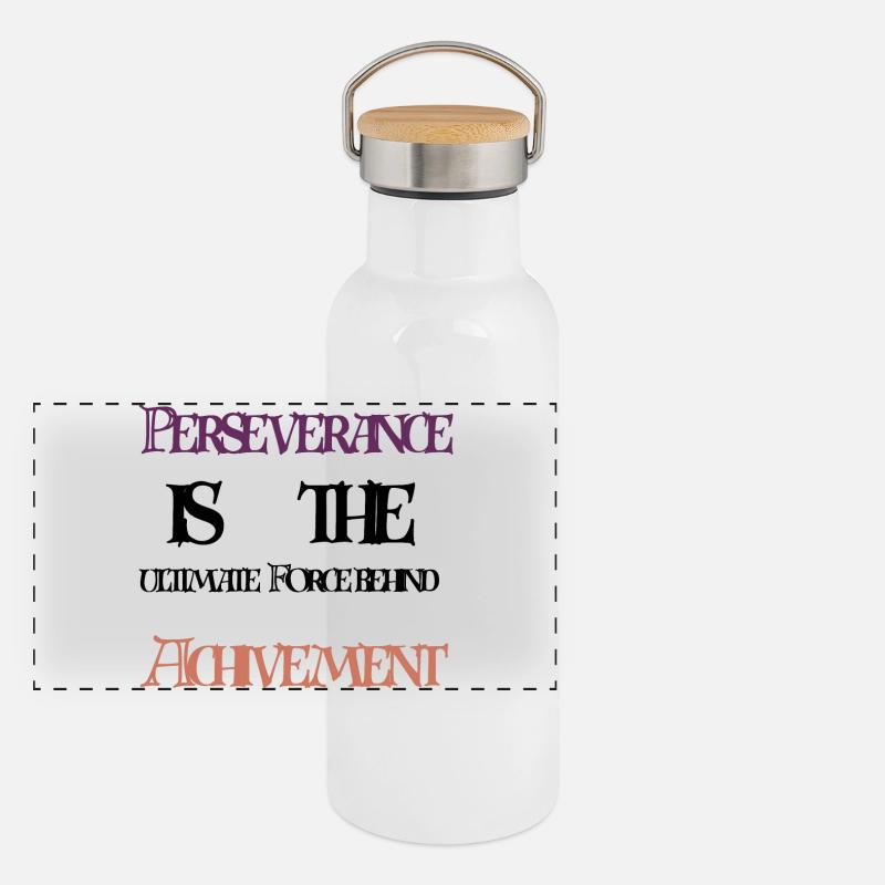 Persévérance et Réussite Gourde isotherme avec bouchon en bambou