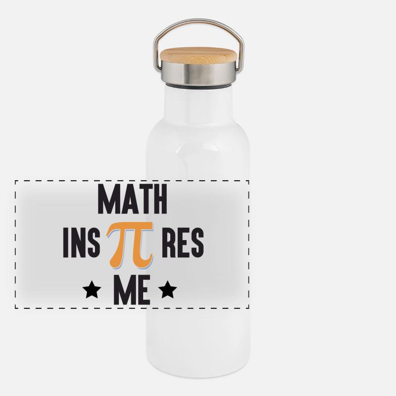 Pi Day - Les mathématiques m’inspirent Gourde isotherme avec bouchon en bambou
