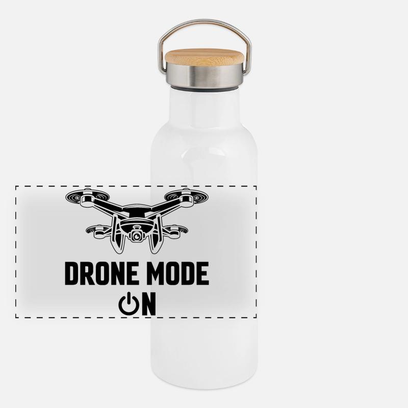 Mode drone activé Gourde isotherme avec bouchon en bambou