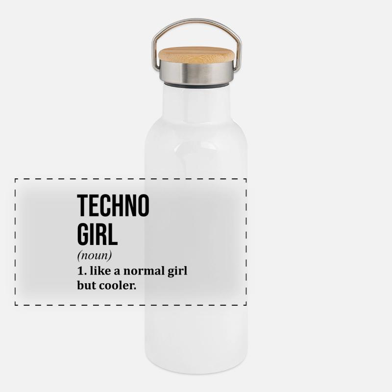 techno Gourde isotherme avec bouchon en bambou