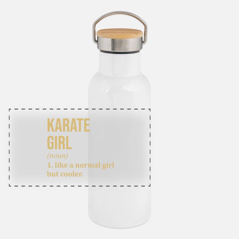 Karate Panoramic Thermal Bottle with Bamboo Lid