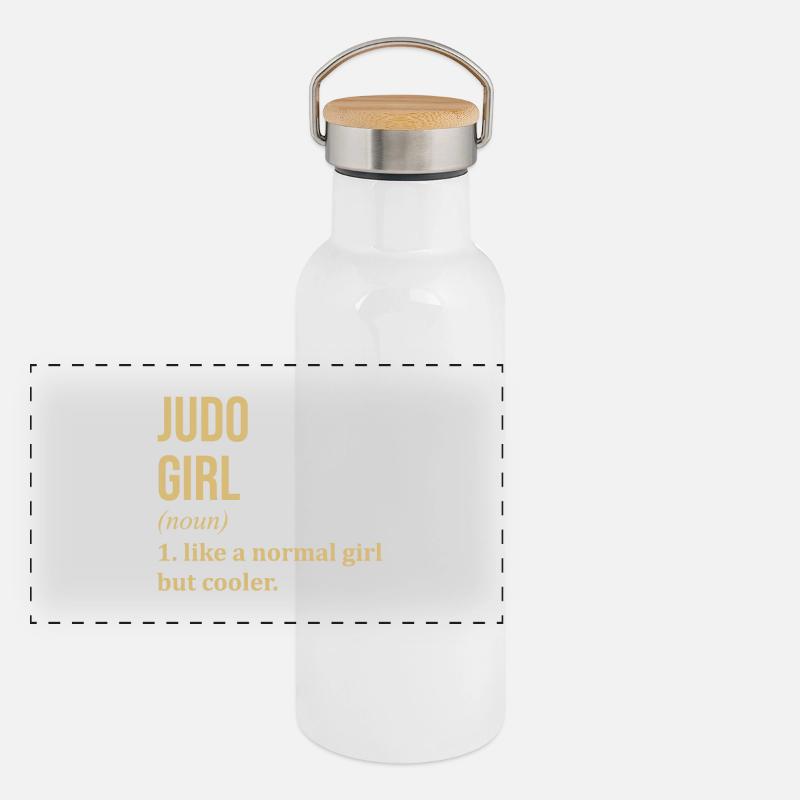 Judo Panorama Thermosflasche mit Bambusdeckel