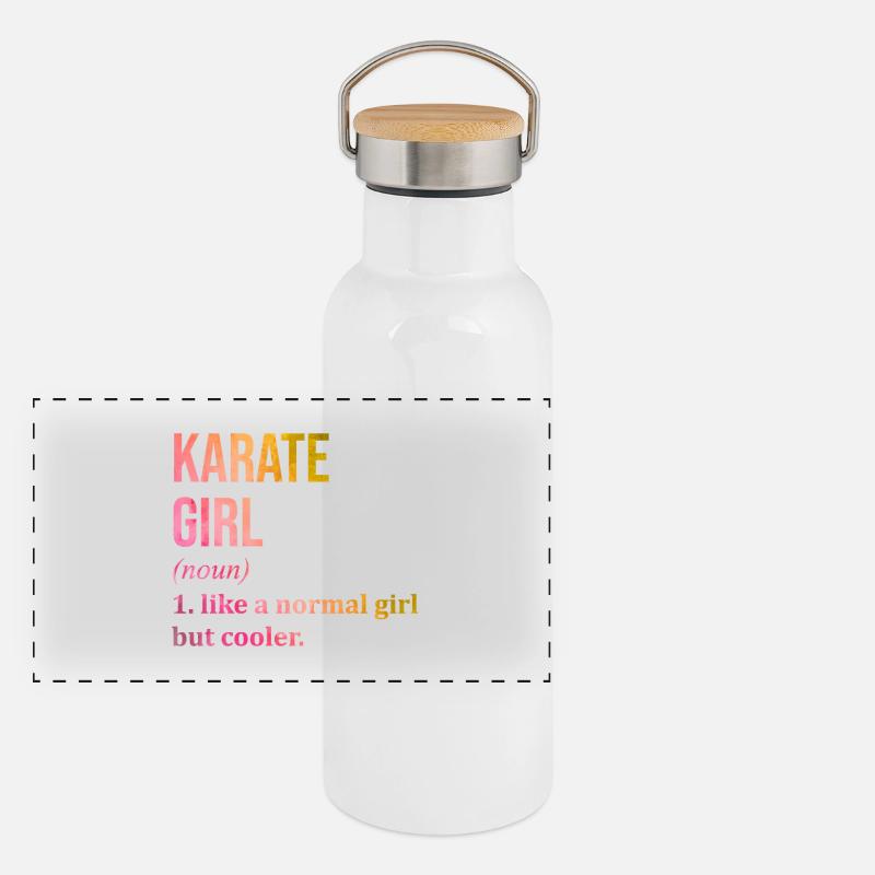 karaté Gourde isotherme avec bouchon en bambou