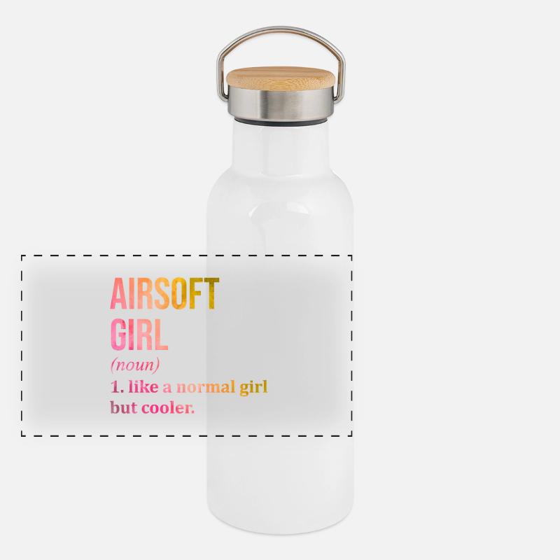Panorama Thermosflasche mit Bambusdeckel