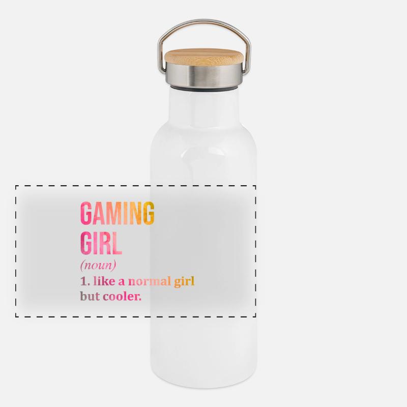 Game Panoramic Thermal Bottle with Bamboo Lid