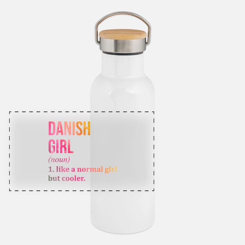 Dänemark Panorama Thermosflasche mit Bambusdeckel