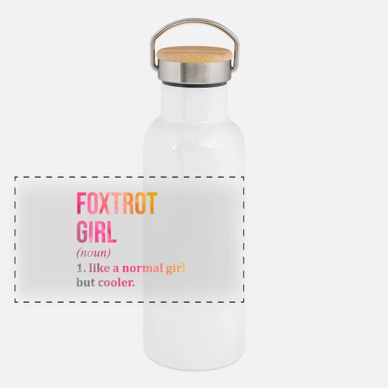 Fox-trot Gourde isotherme avec bouchon en bambou