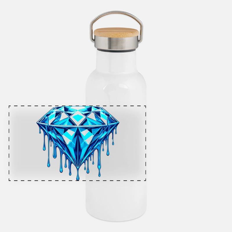 Diamond Panoramic Thermal Bottle with Bamboo Lid