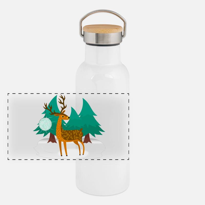 Disco Hirsch Panoramic Thermal Bottle with Bamboo Lid