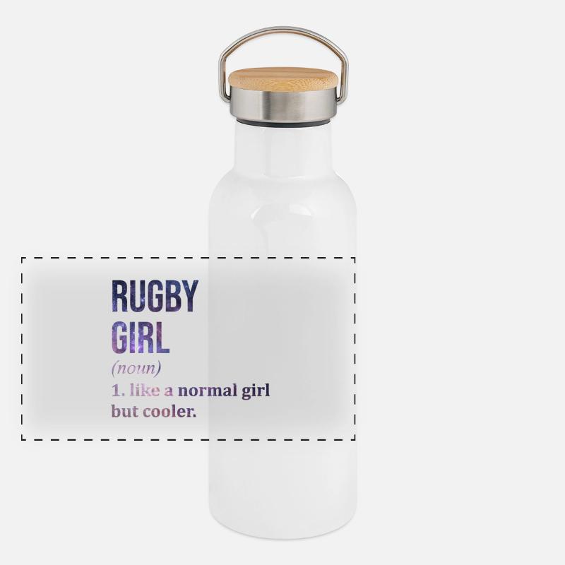 Rugby Panoramic Thermal Bottle with Bamboo Lid