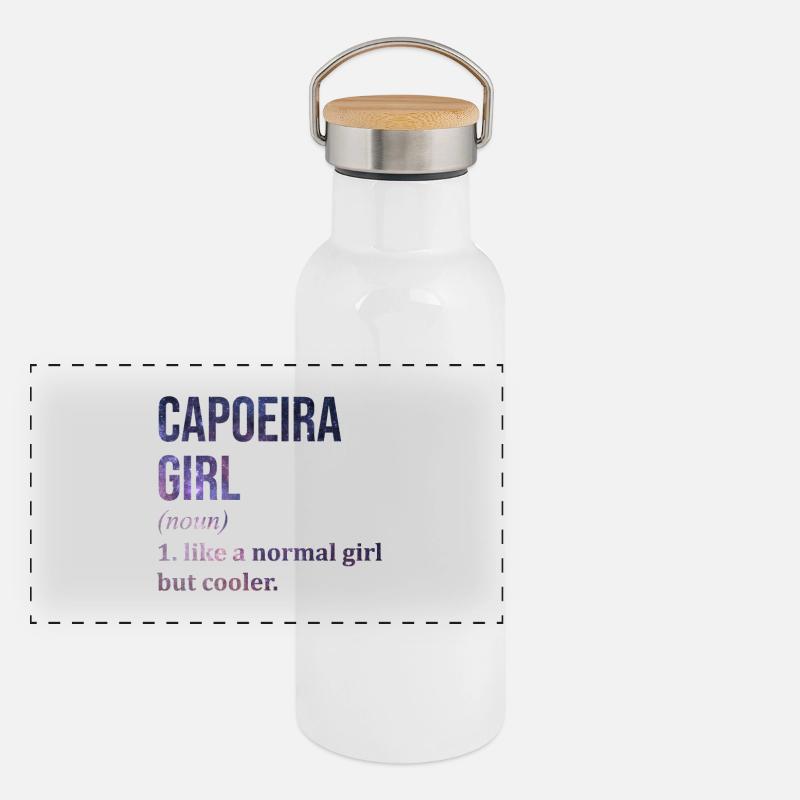 Capoeira Panorama Thermosflasche mit Bambusdeckel