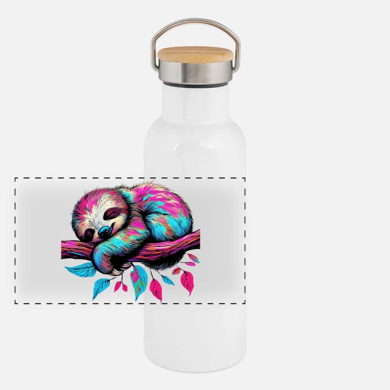 Paresse Gourde isotherme avec bouchon en bambou