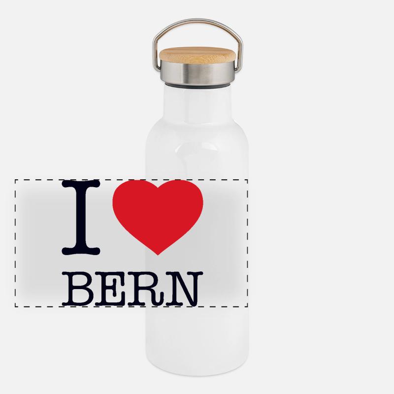 J’ADORE BERNE Gourde isotherme avec bouchon en bambou