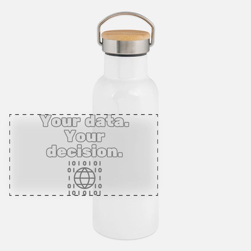 Vos données. Votre décision - Déclaration de confidentialité Gourde isotherme avec bouchon en bambou
