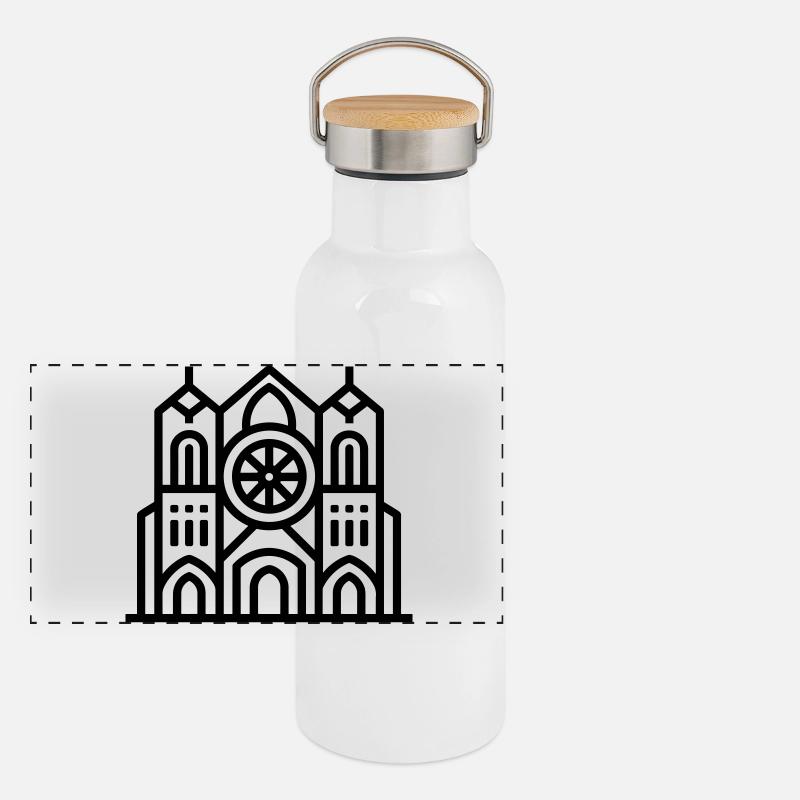 Kathedrale Panorama Thermosflasche mit Bambusdeckel