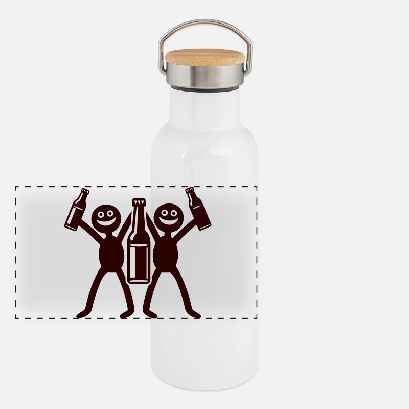 équipage de boisson Gourde isotherme avec bouchon en bambou