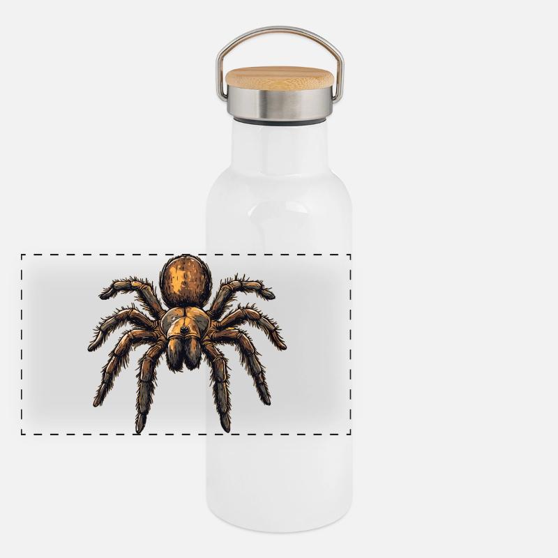 Taranteln Tarantel Panorama Thermosflasche mit Bambusdeckel