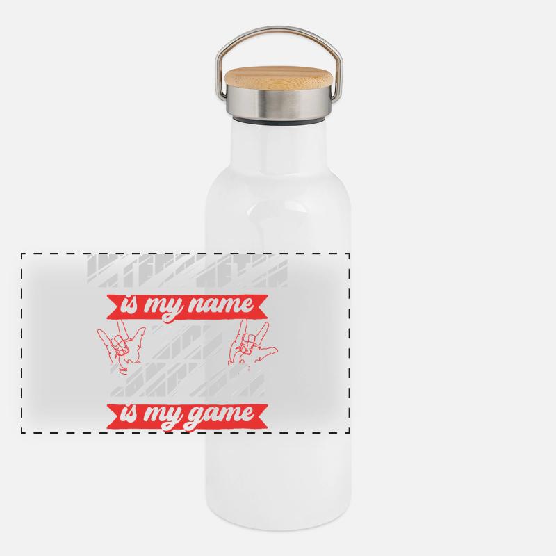 ASL Dolmetscher Gebärdensprache Sign Language Panorama Thermosflasche mit Bambusdeckel