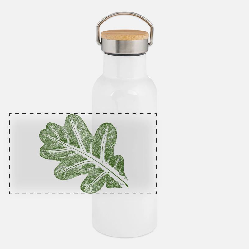 Oak leaf Panoramic Thermal Bottle with Bamboo Lid