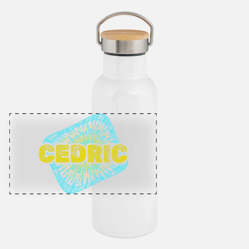 Cedric as leisure time Panoramic Thermal Bottle with Bamboo Lid
