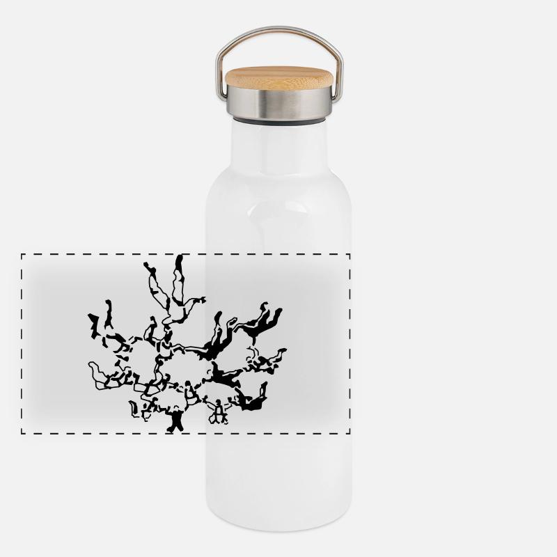 parachutisme Gourde isotherme avec bouchon en bambou