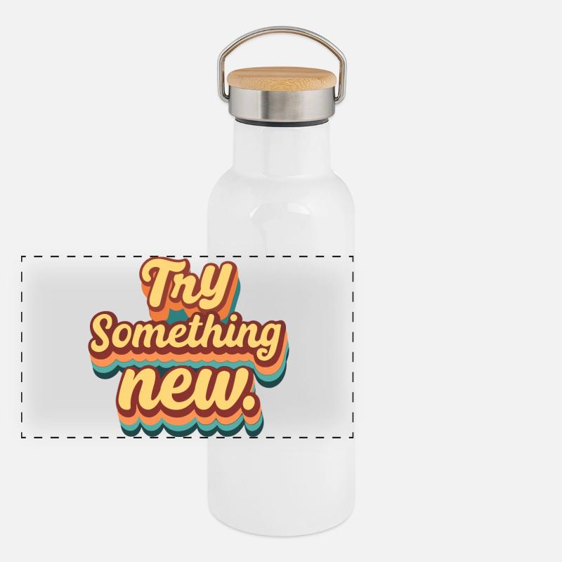 Dare to do something new Panoramic Thermal Bottle with Bamboo Lid